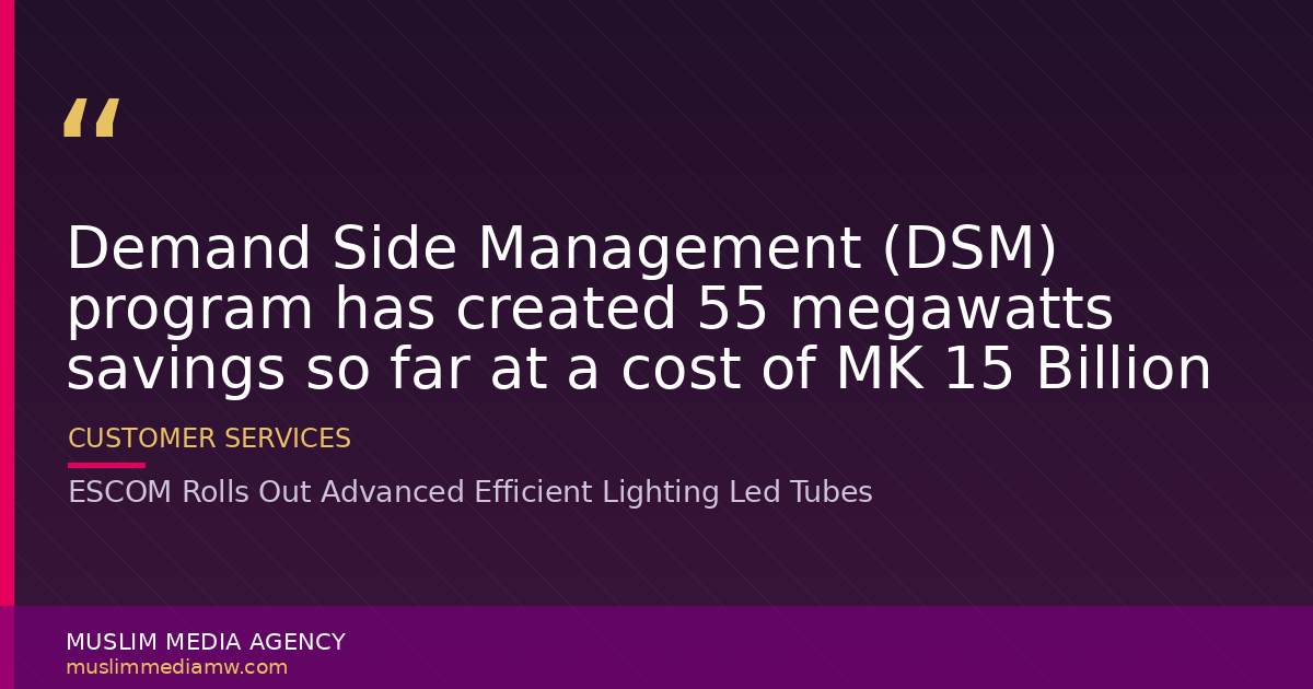 ESCOM Rolls Out  Advanced Efficient Lighting Led Tubes