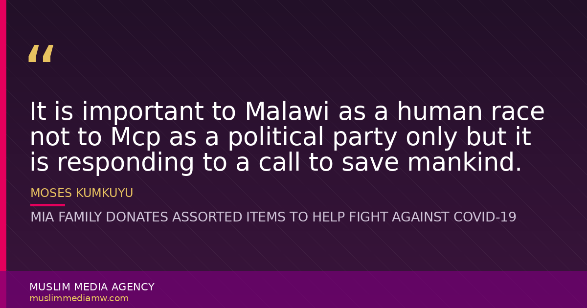MIA FAMILY DONATES ASSORTED ITEMS TO HELP FIGHT AGAINST COVID-19