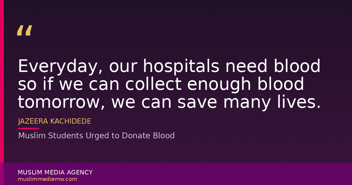 Muslim Students Urged to Donate Blood