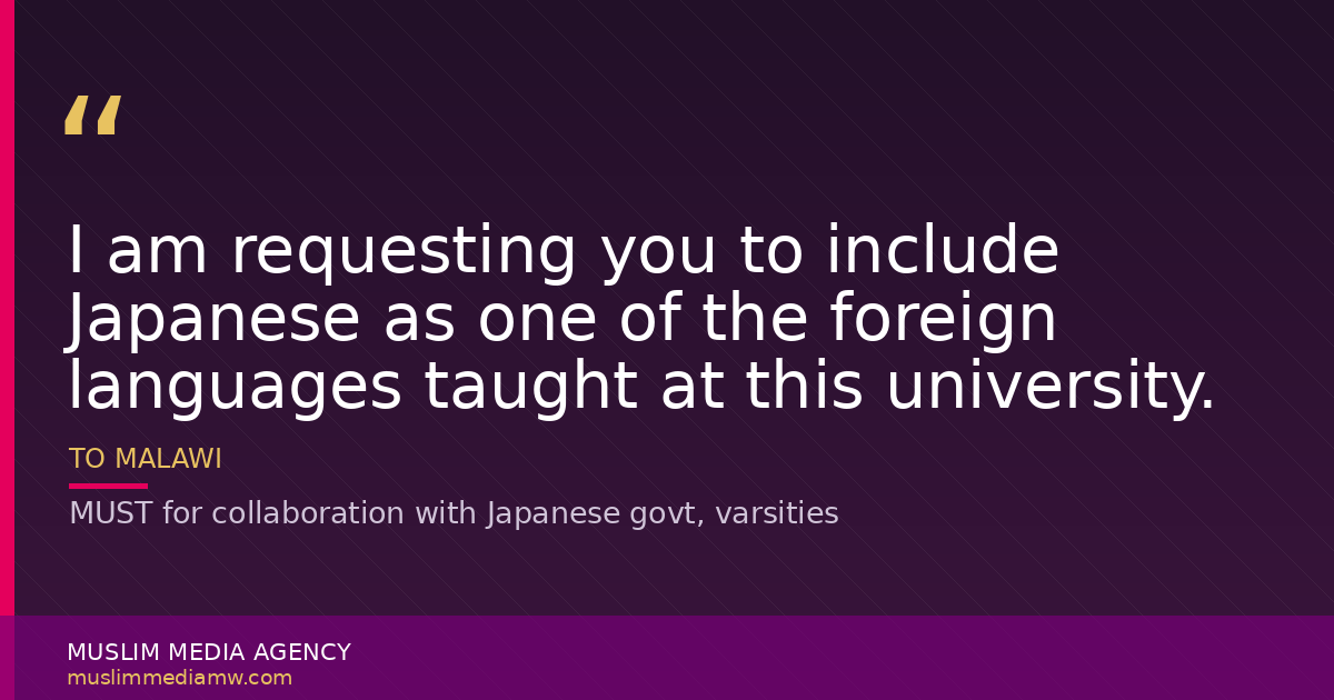 MUST for collaboration with Japanese govt, varsities