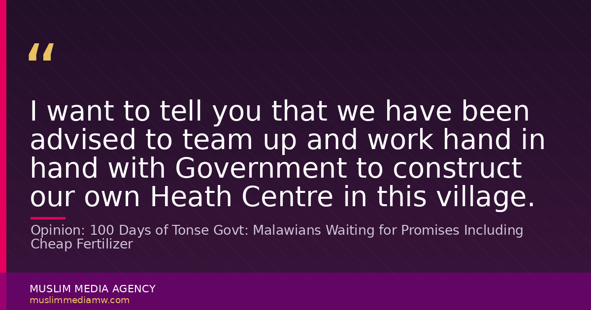 Opinion: 100 Days of Tonse Govt: Malawians Waiting for Promises Including Cheap Fertilizer