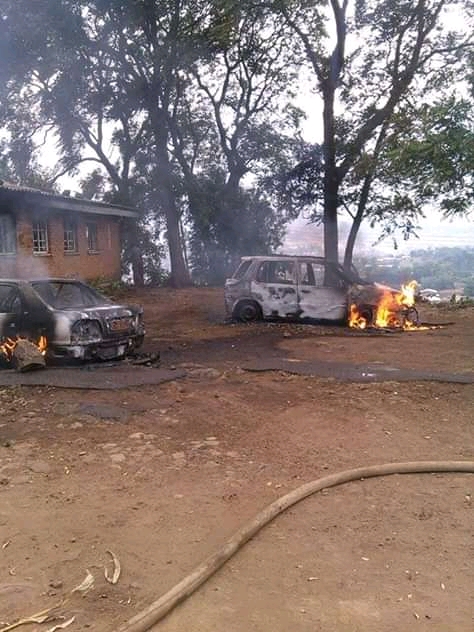 Ntchisi Residents Set Ablaze Police Unit